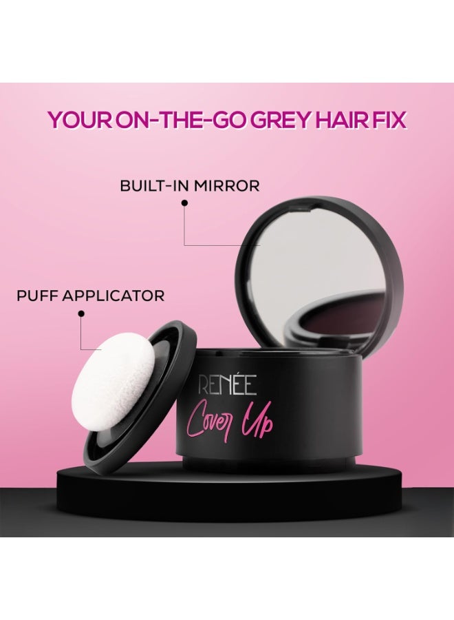 RENEE Cover-Up Hair Powder - Brown | Covers Grey Roots & Bald Spots Instantly | Highly Pigmented, Fuller & Denser Look | Long-Lasting | Matte Finish | Fine Powder | Flawless Application | 4gm - Image 2